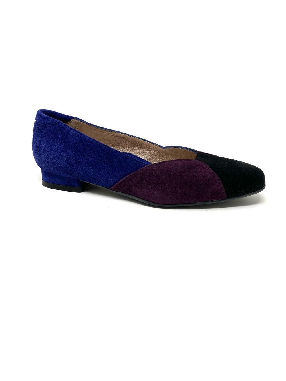 Beautifeel Saoirse Black Multicolor Suede Comfort Dress Flats